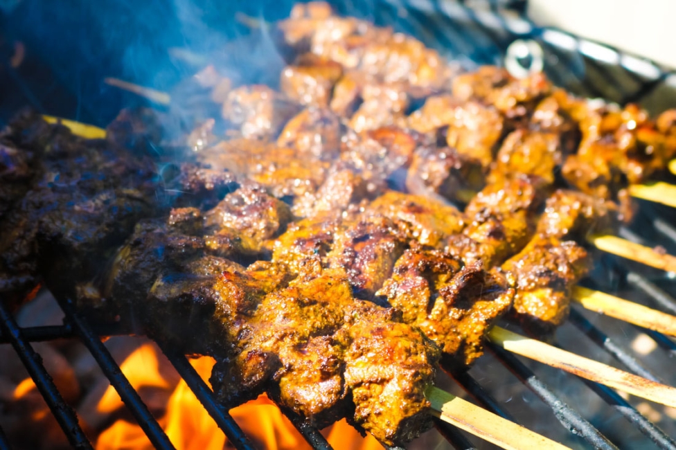 Spanish grilled lamb skewers